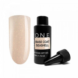 ONE NAIL   База камуфлирующая жесткая  c шиммером  Base   SEASHELL  (бутылка)   50мл